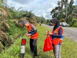 Jelang Nataru, BPTD Babel Lakukan Pemasangan Fasilitas Keselamatan Di Ruas Jalan Pangkalpinang Bangka Barat